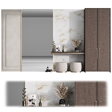 Modern Classic Entryway Composition 3D model image 1 