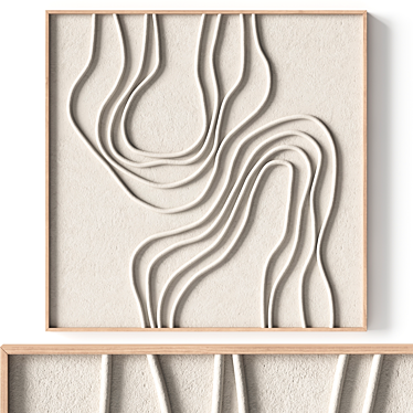 Stone Relief Artwork - Texture Wall Decor 3D model image 1 