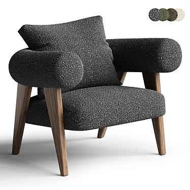 Luxury Ghibli Armchair Model 3D model image 1 