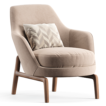 Modern Flexform LEDA Armchair 3D Model 3D model image 1 