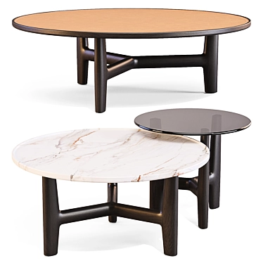 Luxury Italian Porada Tillow Tables 3D model image 1 