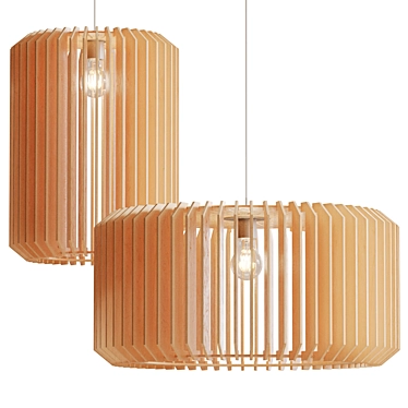 Nordlux Asti Wood Pendant Light 3D model image 1 