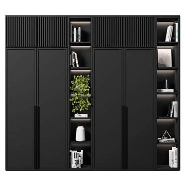Modular Wardrobe & Shelving Set 3D model image 1 