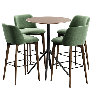 OTX Bar Stool BONO Set 3D model image 1 