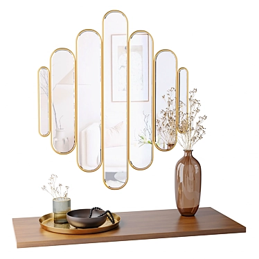 Elegant Decor Set Mirrors 3D model image 1 