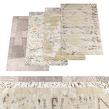 4-Piece High-Res Carpet Set 3D model image 1 