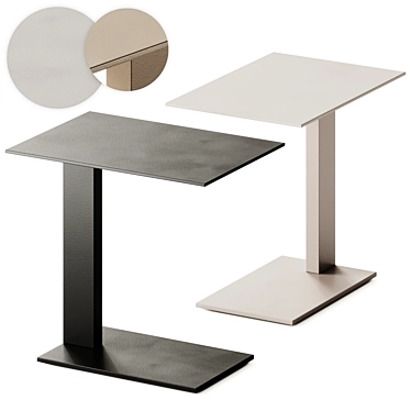  Sleek Aluminium Outdoor Table 3D model image 1 