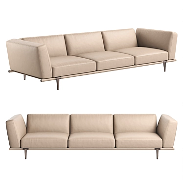 Italian sofa 5614311 from Poltrona Frau with sloping armrest