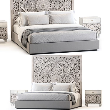  High Quality ANAYA Platform Bed 3D model image 1 