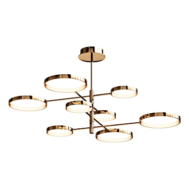 Gold Run Pendant Light Fixture 3D model image 1 