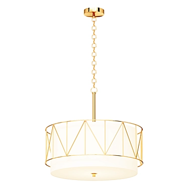 Gold Charme Pendant Chandelier 3D model image 1 