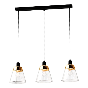 Brizzi Pendant Chandelier: Clear Shades 3D model image 1 