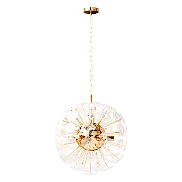 Metal and Glass Pendant Chandelier 3D model image 1 