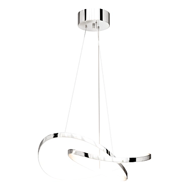 LED pendant chandelier with Ello remote, white-gray 3D model image 1 