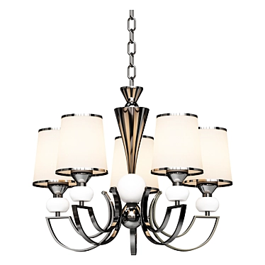 Belinda Pendant Chandelier, White-Grey 3D model image 1 