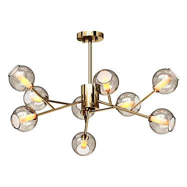 Orion M Brass Pendant Chandelier 3D model image 1 