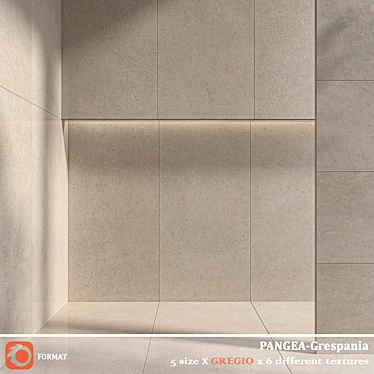 Grespania Pangea Greige Ceramic Tiles 3D model image 1 