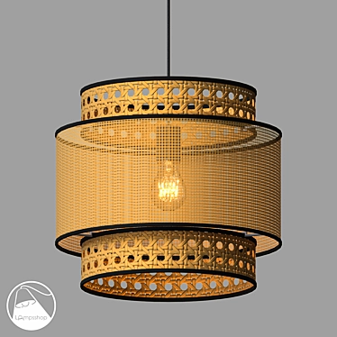 Bamboo Weave Chandelier Collection | Ø 30/40/60cm 3D model image 1 