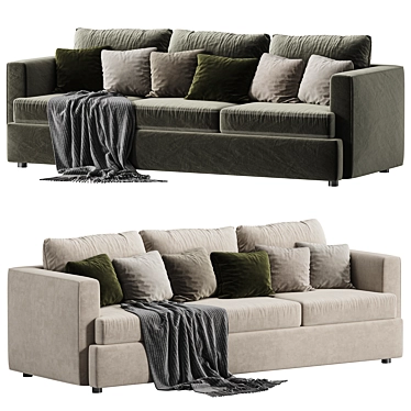 Elegant Lounge Grande Sofa Set 3D model image 1 