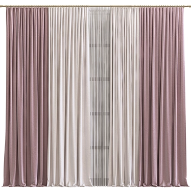 Refined Curtain Design 3D model image 1 