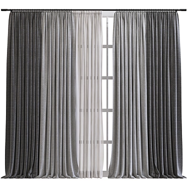 Reticulated Curtain Design M616 3D model image 1 