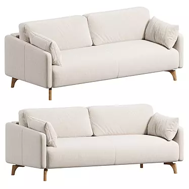 Leri Bucle White Sofa Model 3D model image 1 