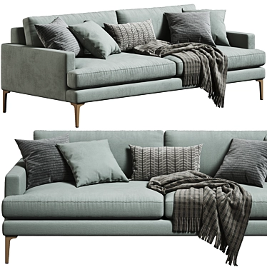 Modern Andes 2-Seat Sofa 3D model image 1 