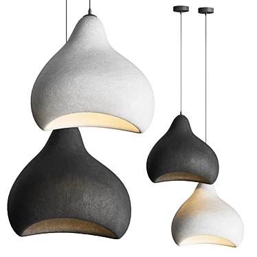 Modern Wabi Sabi Pendant Light 3D model image 1 
