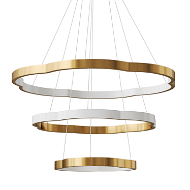 Waveform LED Chandelier SVENNAR 3D model image 1 