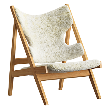 Mid-Century Modern Knitting Chair 3D model image 1 