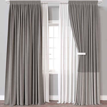 Modern Curtain Render Models 821 3D model image 1 