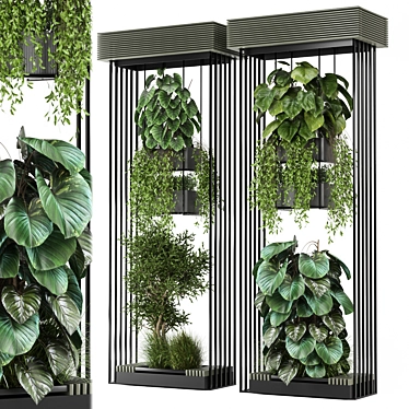  Metal Box Hanging Plants Set 3D model image 1 