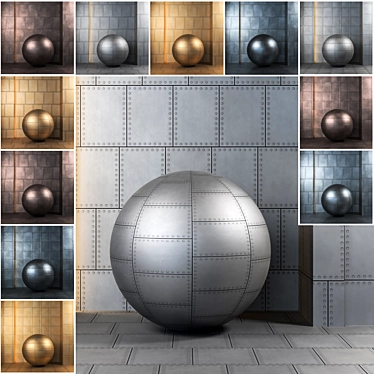 Metal Plate Textures Bundle 4K 3D model image 1 