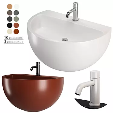 FALPER Bowl Washbasin Set 3D model image 1 