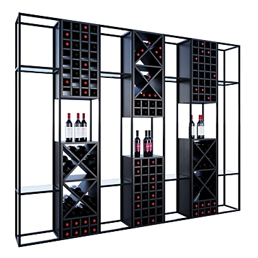 Multi-format Wine Shelf Model 3D model image 1 