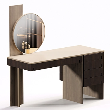 Modern Versatile Dressing Table Set 3D model image 1 