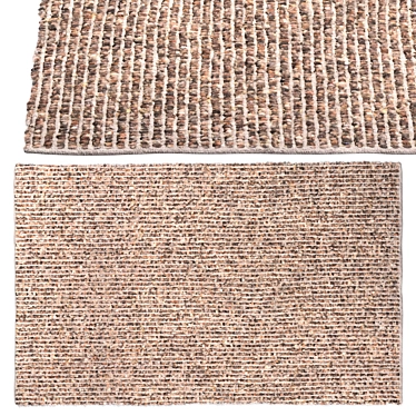 Flatweave Ivory/Taupe Area Rug 3D model image 1 