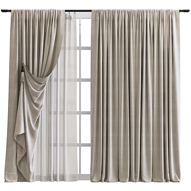 Revamped Curtain No. 622 3D model image 1 