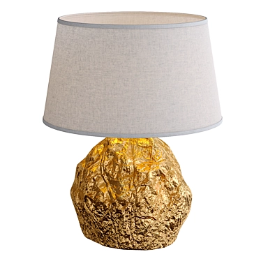 Gold Gilded Marble Table Lamp 3D model image 1 