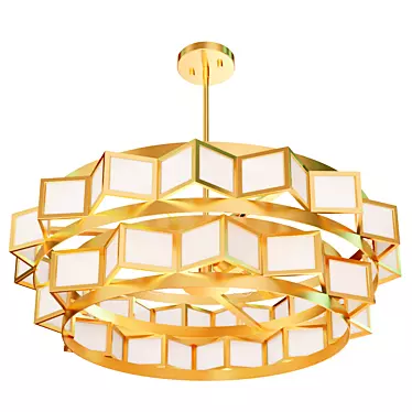 Gideon 6-Light Chandelier, 72cm Diameter 3D model image 1 