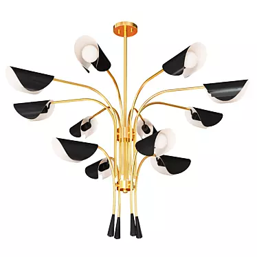 Elegant Arcus Chandelier -12 Lights 3D model image 1 