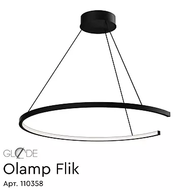 Title: Elegant Metal Chandelier Olamp Flik 3D model image 1 