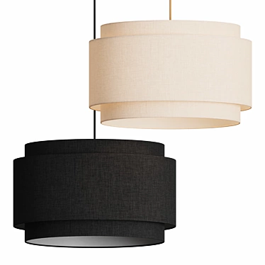 Double Drum Pendant Light