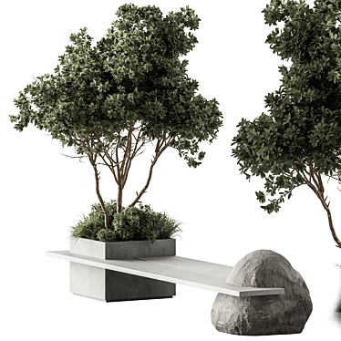 Urbane Plant Bench - Modular Aesthetics 3D model image 1 