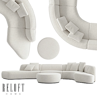 Modular sofa Cashew composition 8