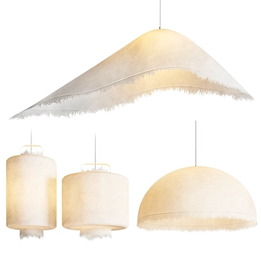 Conceptual Fiberglass Pendant Lamps 3D model image 1 