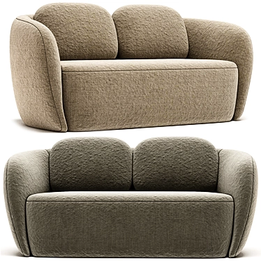 Modern Fabric 2-Seater Sofa, 2017 3D model image 1 