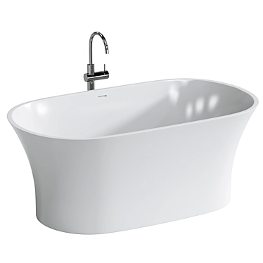 Modern Freestanding Bathtub with XForm 3D model image 1 