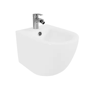 Elegant Wall-Mounted Bidet Solution 3D model image 1 