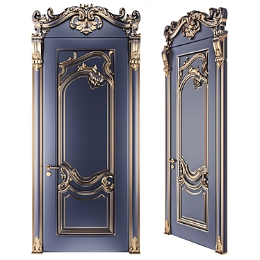 Baroque Style Classic Doors 3D model image 1 